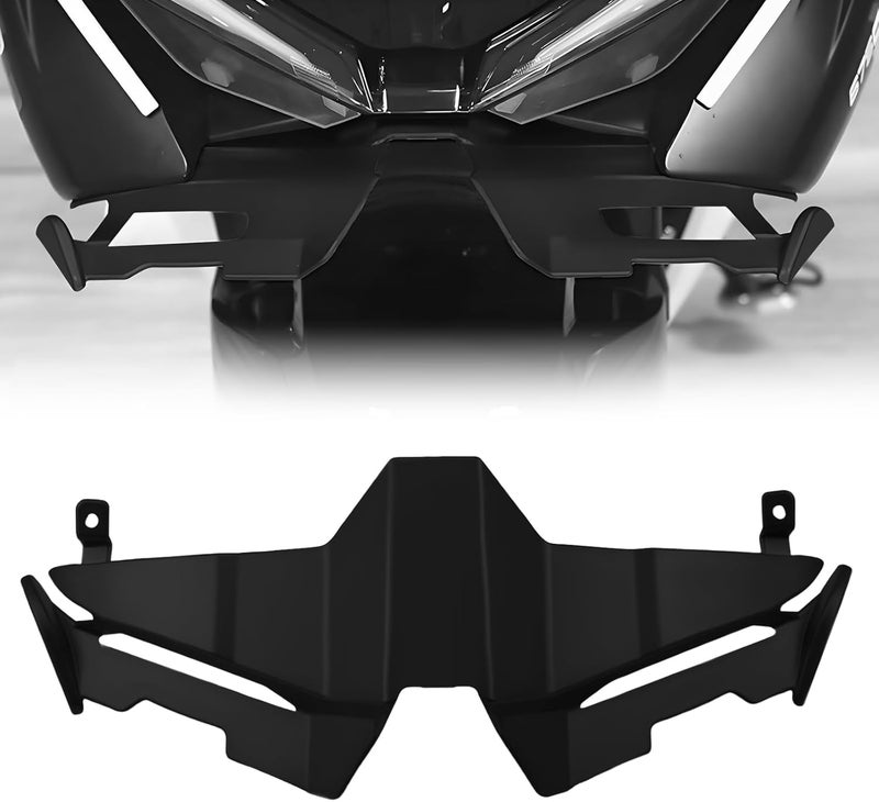 XIDAODIT For CFMOTO 675SR 675SRR 675 SR 675SR-R 675SS 2024 2025 Motorcycle Front Fairing Winglet Aerodynamic Spoiler Beak Nose Cone Extension Fixed Wing Kit (Black) - Image 1